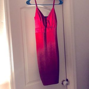 Simple velvet Red dress